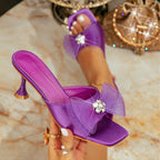 Damen Mules mit zierlicher Schleifenverzierung und eleganten Details R&B