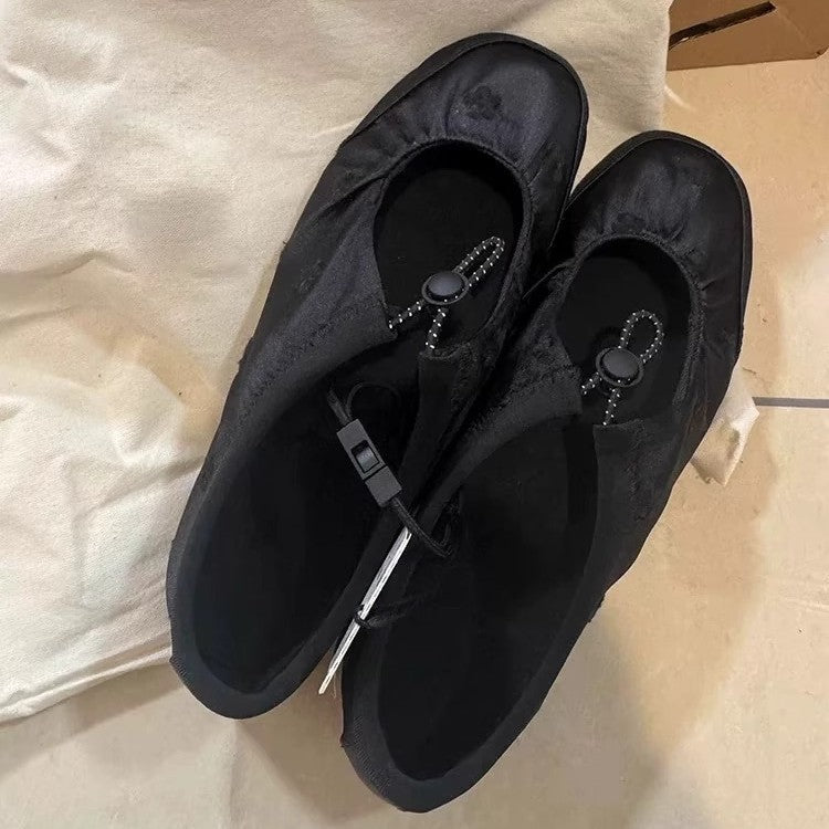Damen Slip-On Ballerinas mit dekorativem Riemen und atmungsaktivem Material R&B
