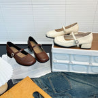 Damen elegante Ballerinas mit verstellbarem Riemen und bequemem Fußbett R&B