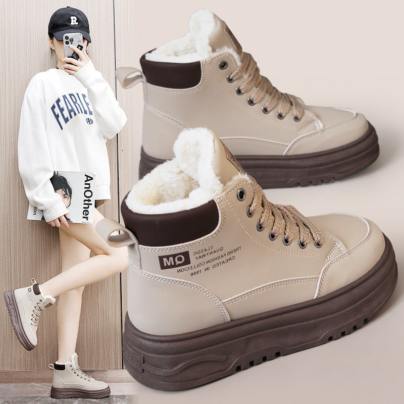 Damen Winterliche High-Top Sneakers mit warmem Innenfutter und rutschfester Sohle R&B