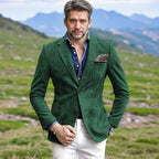 Herren Samt-Blazer mit eleganter Schnittführung R&B