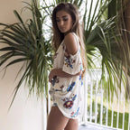 Damen lässige Bluse mit freien Schultern R&B