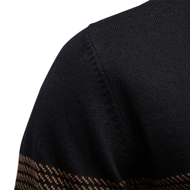 Herren Pullover mit Stehkragen und Reißverschluss