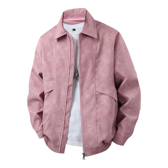 Herren Übergangsjacke im lässigen Vintage-Stil mit seitlichen Eingrifftaschen und elastischen Bündchen R&B