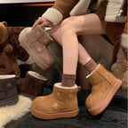 Damen trendige Winterstiefel mit komfortabler Sohle und dekorativen Sternen R&B