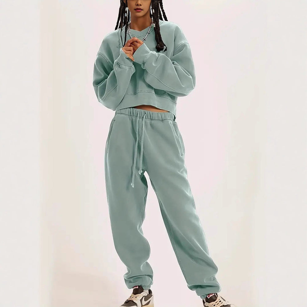 Damen lässiges Sweatshirt mit weiten Ärmeln und entspannter Passform R&B