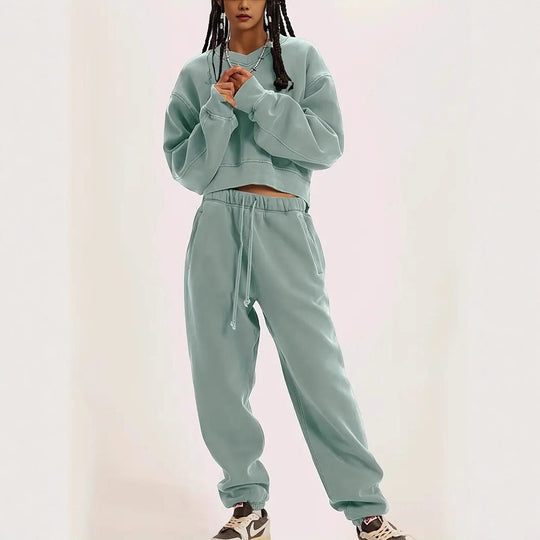 Damen lässiges Sweatshirt mit weiten Ärmeln und entspannter Passform R&B