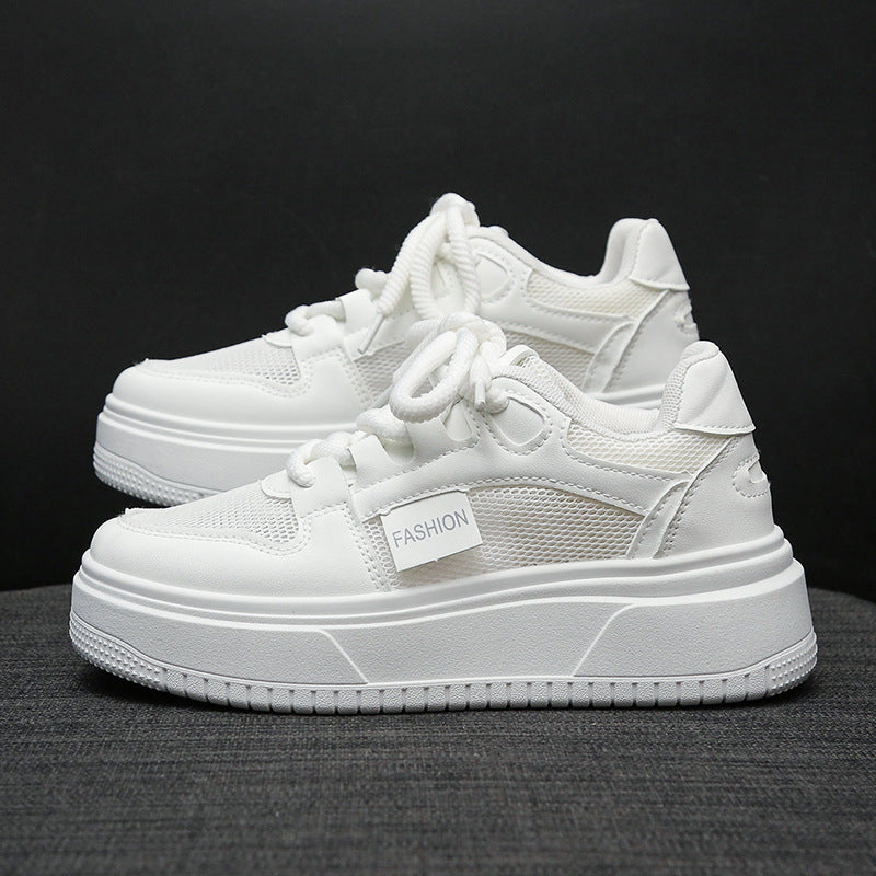 Damen Plattform Sneakers mit atmungsaktiver Mesh-Oberfläche und trendigem Design R&B