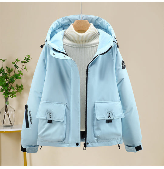 Damen Sportliche und funktionale Outdoor-Jacke mit Kapuze und zahlreichen Taschen R&B