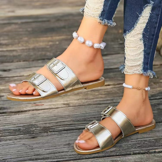 Damen Komfortable Sandalen mit verstellbaren Schnallen R&B
