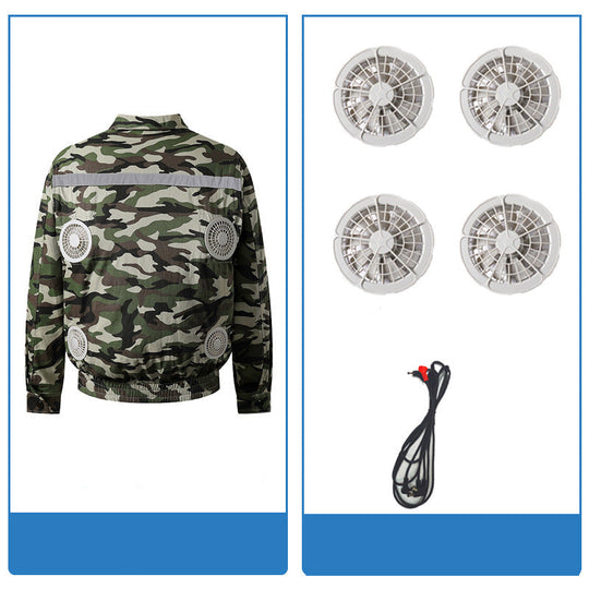 Unisex Nan kühlende Ventilationsjacke mit integrierten Lüftern und USB-Anschluss R&B