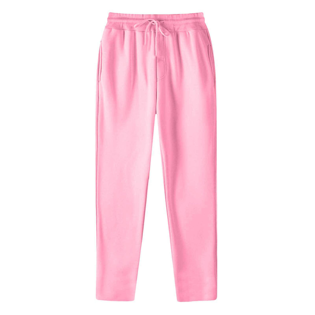 Herren nan geradlinige Sweatpants aus melierter Baumwollmischung mit elastischem Bund Kordelzug und Seitentaschen R&B