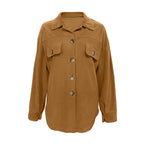 Damen Komfortable Overshirtjacke mit aufgesetzten Taschen und Knopfleiste R&B