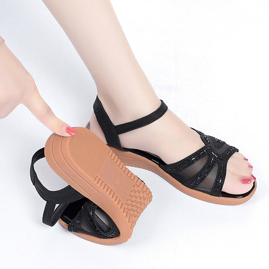 Damen Elegante Sandalen mit modischem Riemen und zierlichem Design R&B