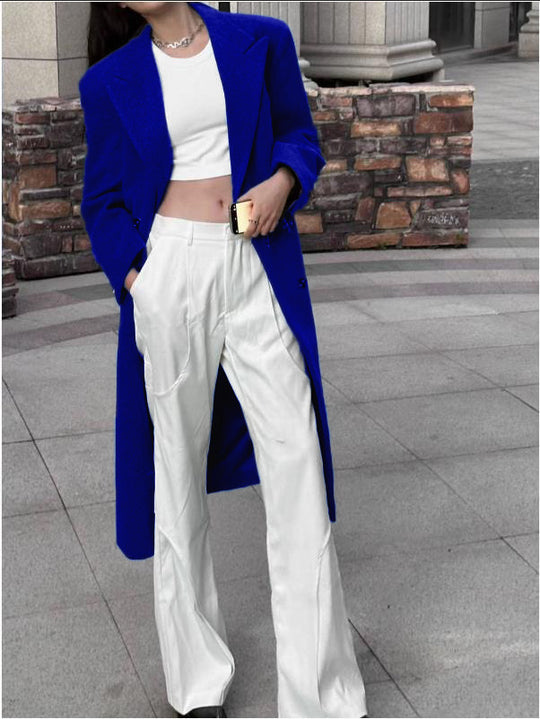Damen maßgeschneiderter Langblazer mit eleganter Silhouette R&B