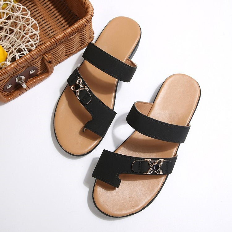 Damen Bequeme Riemensandalen mit elegantem Schleifendetail R&B