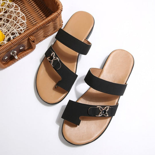 Damen Bequeme Riemensandalen mit elegantem Schleifendetail R&B