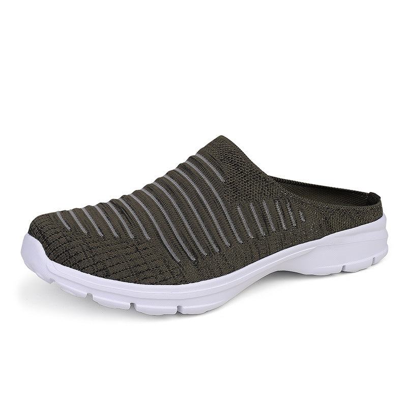 Damen nan gestrickter Schlupf-Clog mit stoßdämpfender EVA-Zwischensohle und ergonomischer Fersenstütze R&B