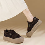 Damen Modische Sneaker mit kuscheligem Innenfutter und breitem Klettverschluss R&B