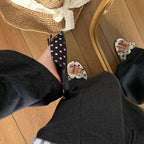 Damen modische Pantolette mit Punkten und dekorativem Riemen R&B
