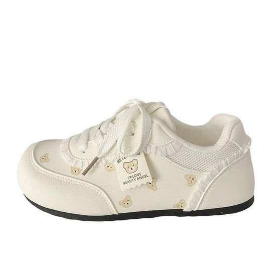 Damen Sneakers mit verspieltem Bärenmotiv und komfortabler Sohle R&B