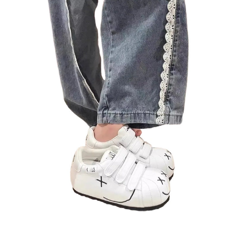 Damen bequeme Clogs mit praktischem Klettverschluss und einzigartigem Design R&B