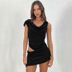 Damen Figurumspielendes Cocktailkleid mit raffiniertem Raffungselement R&B