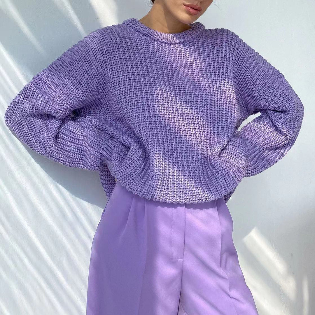 Damen Oversized Strickpullover mit strukturiertem Muster R&B