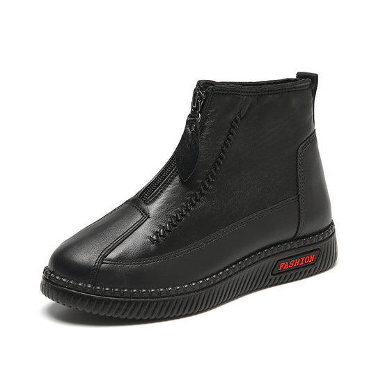 Damen modische Stiefel mit seitlichem Reißverschluss und bequemer Sohle R&B