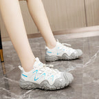Damen sportliche Allrounder Sneakers mit atmungsaktivem Mesh-Obermaterial und rutschfester Sohle R&B