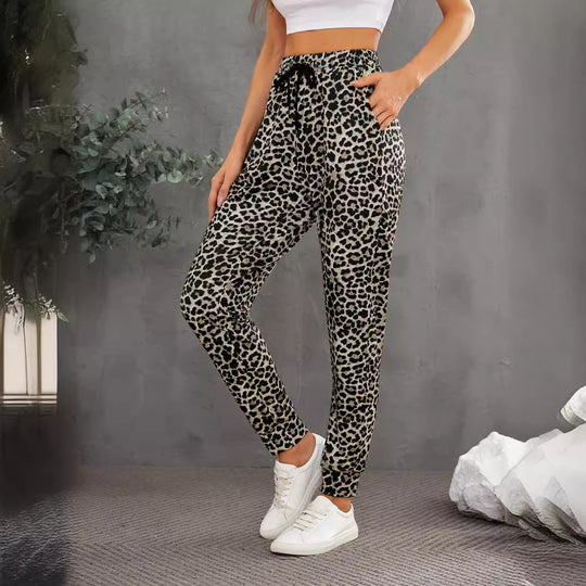 Damen Modische Sporthose im trendigen Leopardenmuster R&B