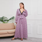 Damen Maxikleid mit elegantem V-Ausschnitt und Rüschendetails R&B