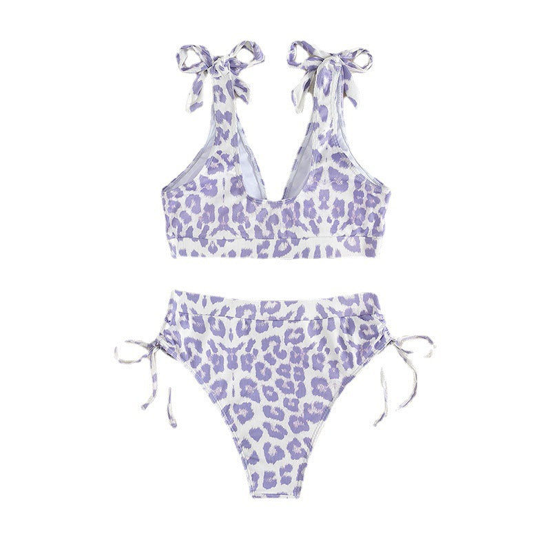 Damen Hochgeschnittener Bikini mit verstellbaren Trägern