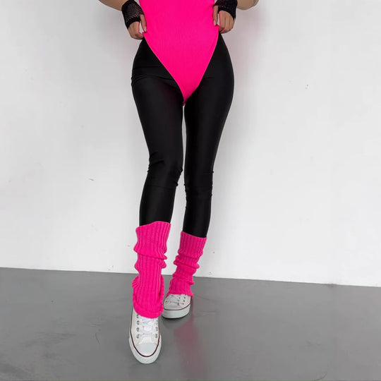 Damen Hochglänzende Sportleggings mit hohem Bund und optimaler Passform R&B