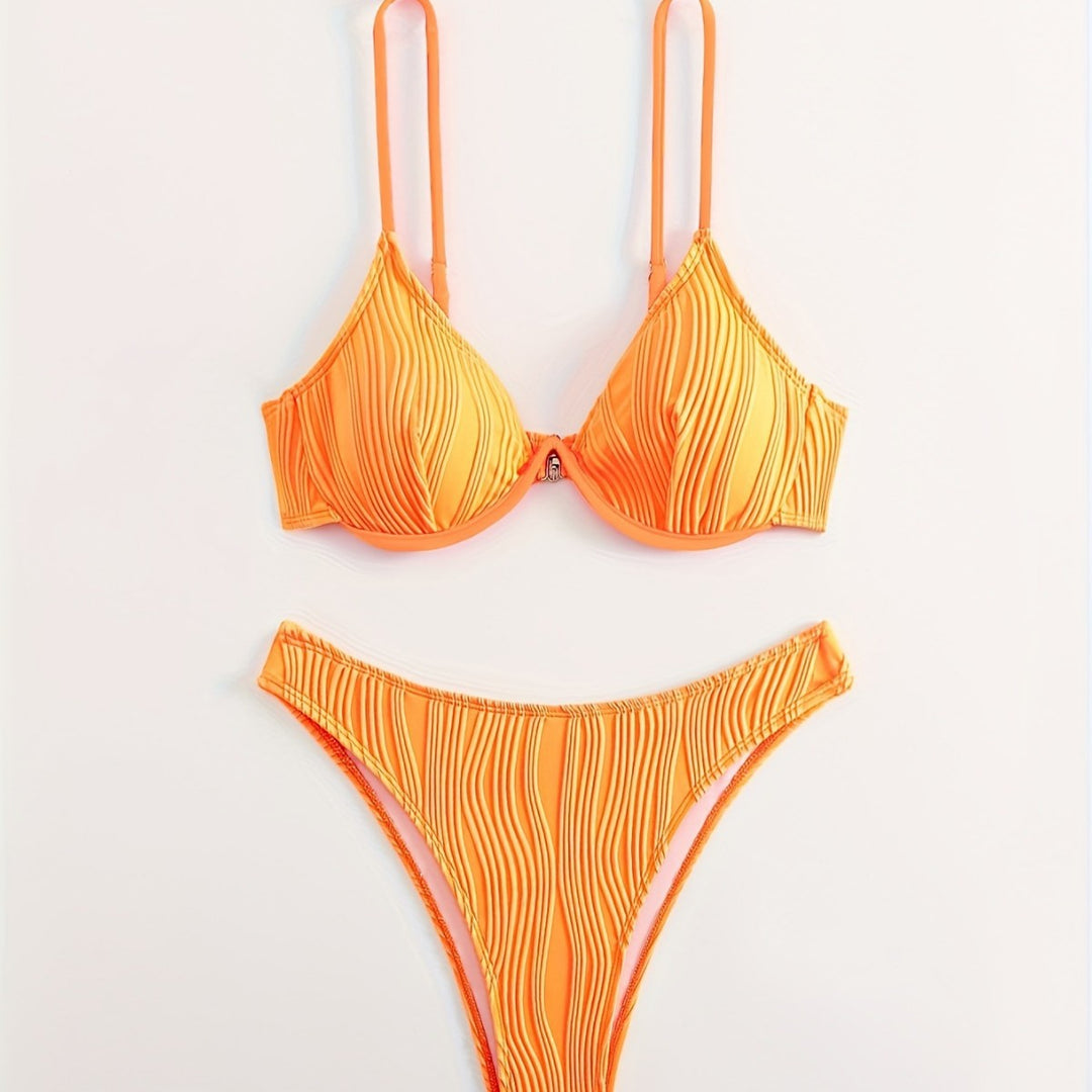 Damen Bikiniset mit elegantem Faltenmuster R&B