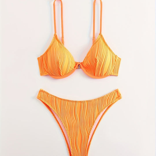 Damen Bikiniset mit elegantem Faltenmuster R&B