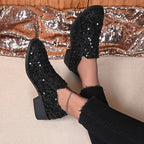 Damen Glitzernde Mokassins mit funkelnden Pailletten R&B