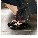 Damen elegante Mary Jane Ballerinas mit modischer Schnalle R&B