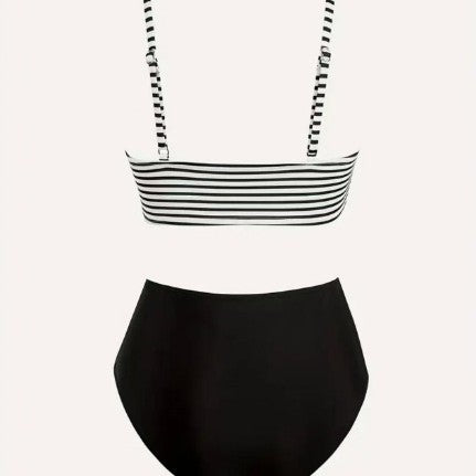 Damen Hochgeschnittenes Bikini-Set mit Wickel-Oberteil R&B
