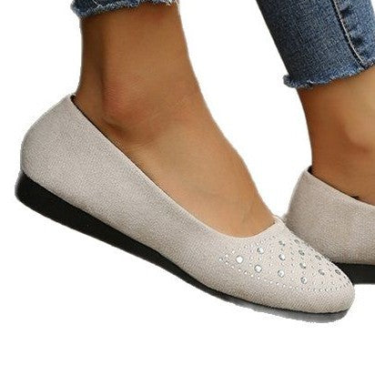 Damen Elegante Ballerinas mit Funkelndem Strass-Detail und Komfortabler Sohle R&B