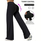 Damen Sportleggings mit hohem Bund und atmungsaktivem Material R&B
