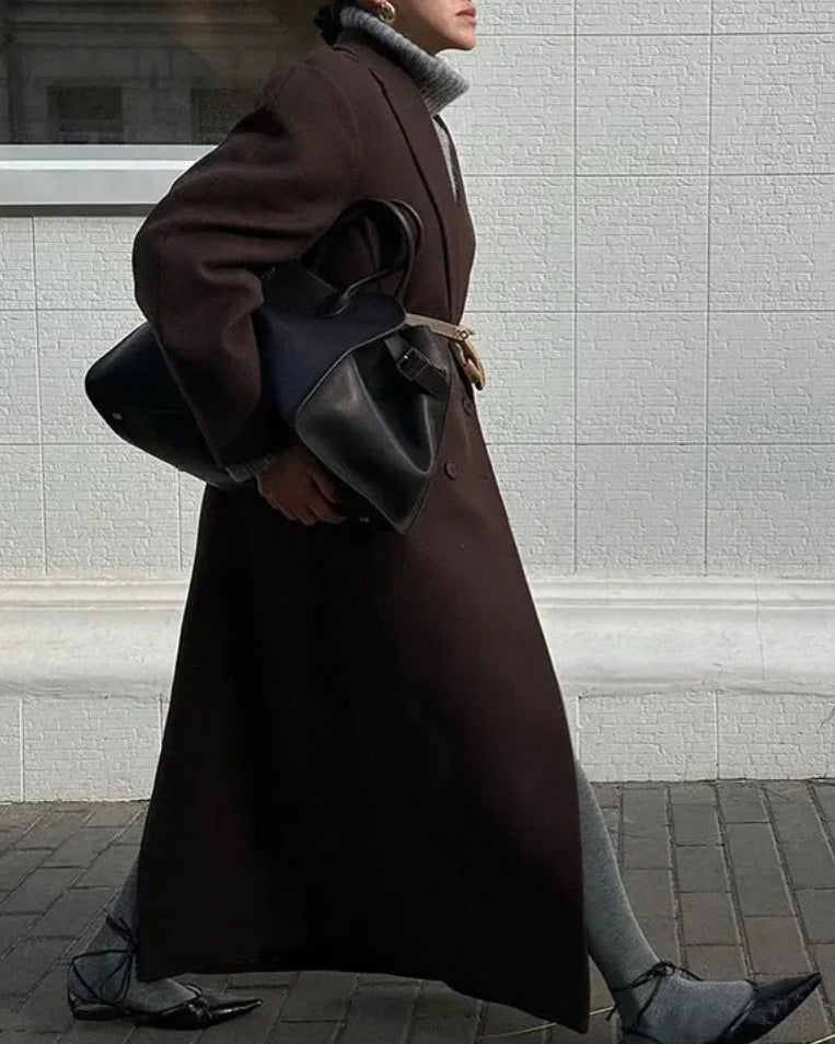 R&B | Park Avenue Doppelreihiger Langer Trenchcoat