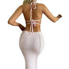 Damen Häkelkleid mit raffinierten Cut-Outs und tiefem V-Ausschnitt R&B