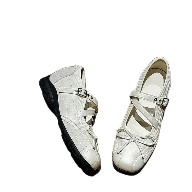 Damen elegante Mary Jane Ballerinas mit dekorativem Riemchen und komfortablem Fußbett R&B