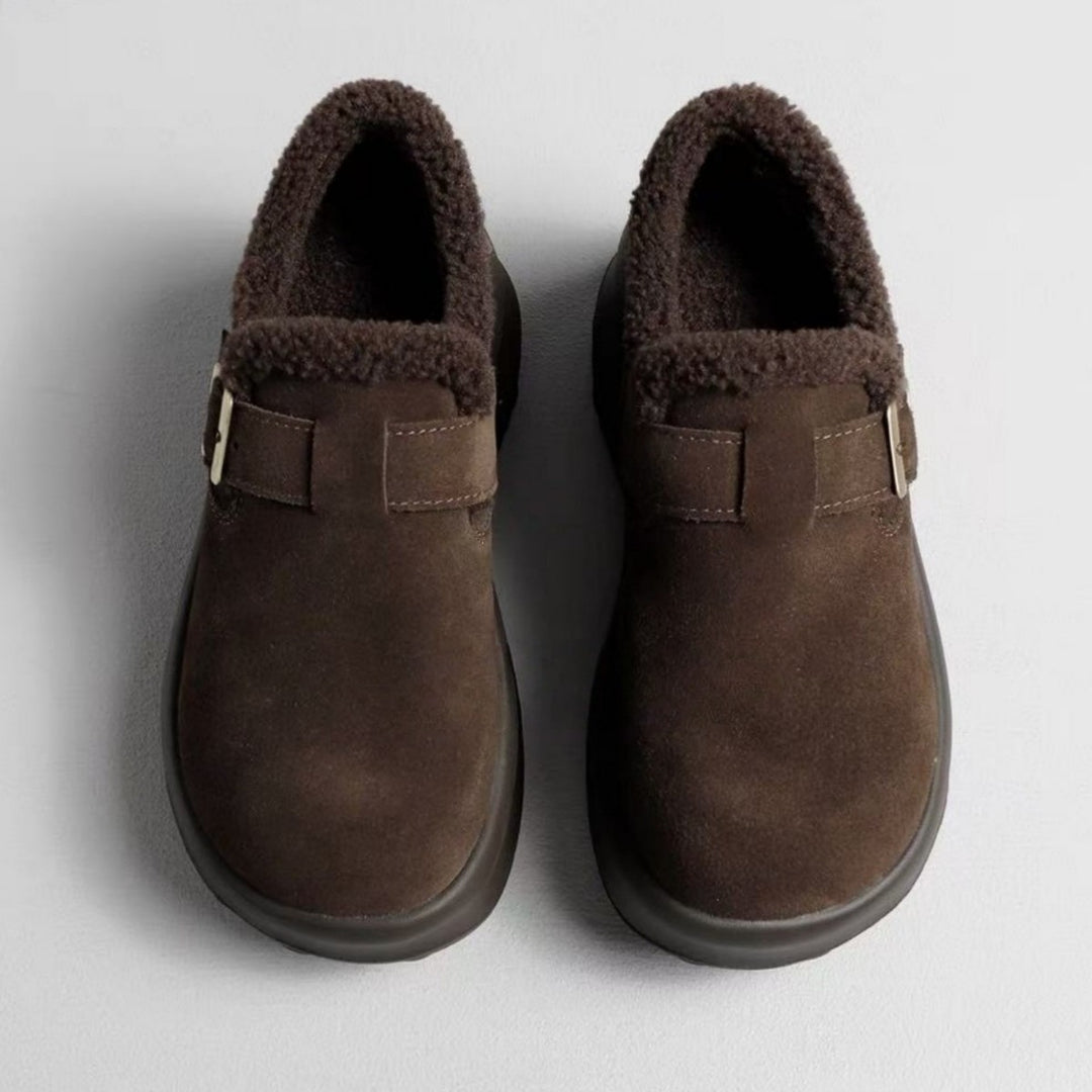 Damen Komfortable Clogs mit elegantem Kunstfellfutter R&B