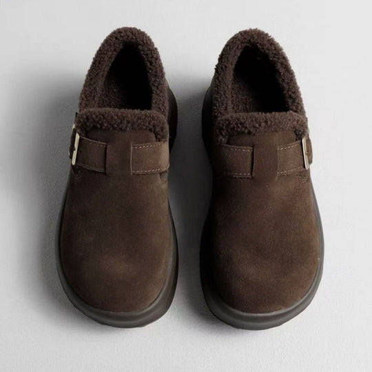 Damen Komfortable Clogs mit elegantem Kunstfellfutter R&B