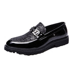 Damen Elegante Mokassins mit glitzerndem Obermaterial R&B