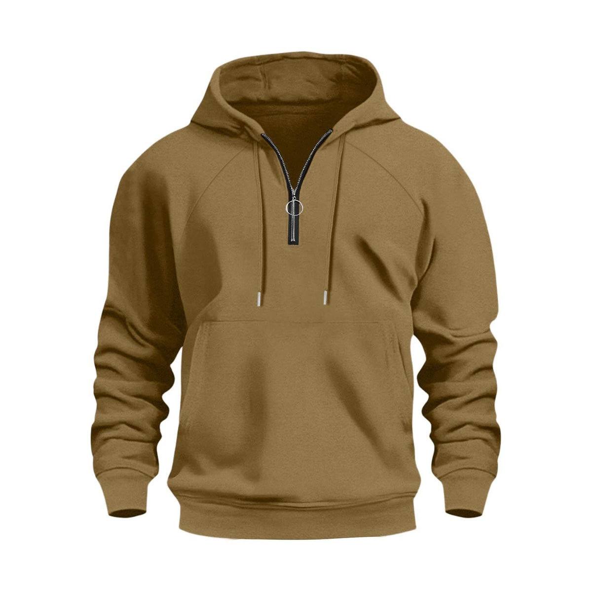 Herren funktionale Kapuzenpullover mit halbem Reißverschluss R&B