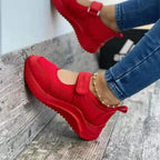 Damen Sneakers mit verstellbarem Klettverschluss und atmungsaktiver Mesh-Oberfläche R&B