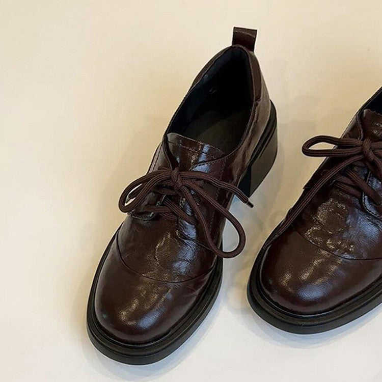 Damen elegante Schnürschuhe aus hochwertigem Kunstleder mit modischem Design R&B
